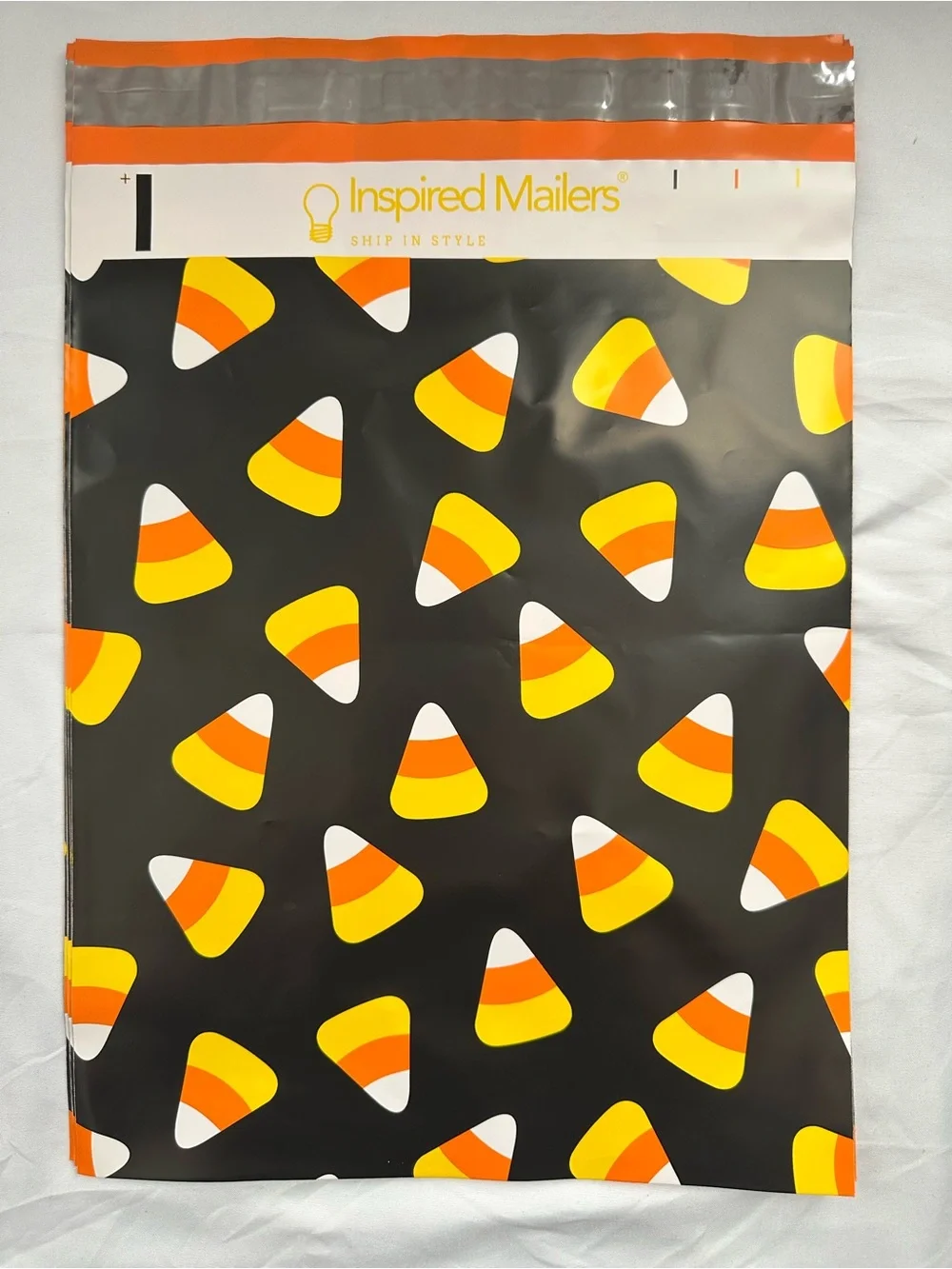 Halloween Poly Mailers Variety Pack 10x13 Candy Corn Pumpkin Pink 25 Count